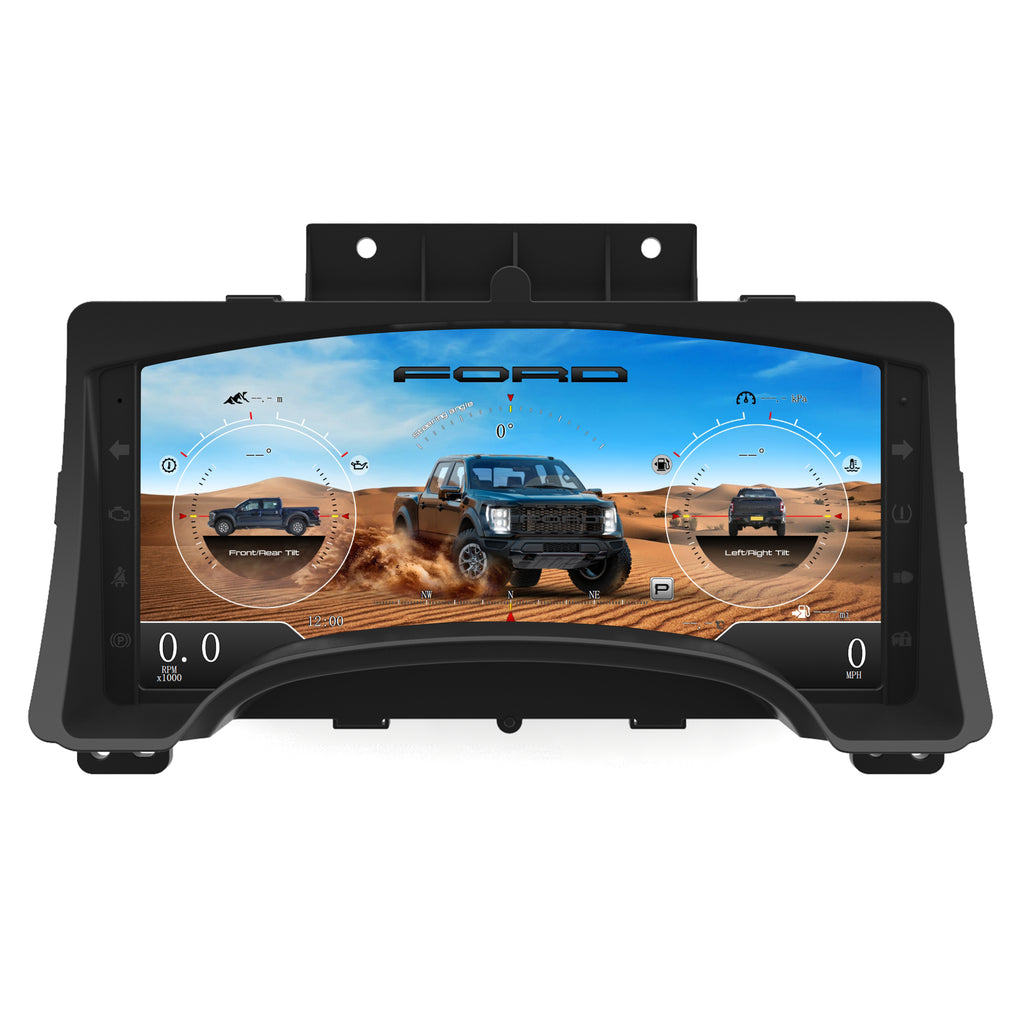 Viknav 13.1 Inch Digital Cluster Dashboard For Ford Raptor F150 2009-2014 LCD Digital Instrument Full Screen Upgrade Automotive Replacement Speedometer Panel Gauges