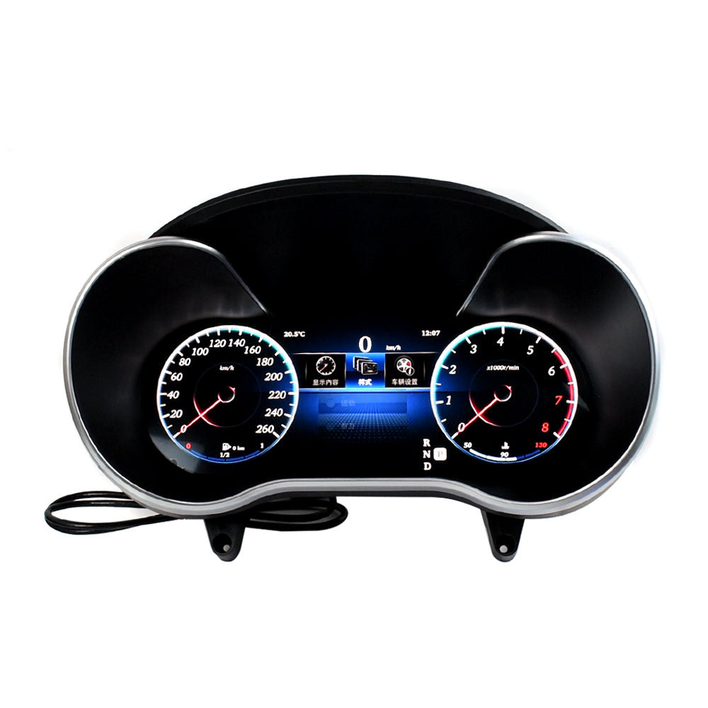 Viknav 12.3 Inch Digital Cluster Car Speedometer For Mercedes Benz C/GLC W205 2015-2018 Linux System Car Instrument Cluster Screen Instrument Replacement (NTG5.0/5.1)