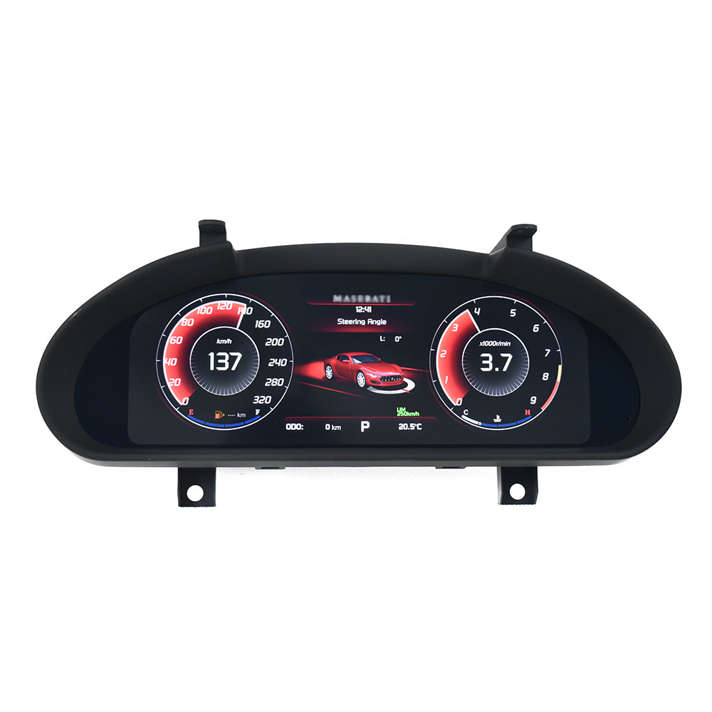 Viknav 12.3 Inch Digital Cluster Dashboard For Maserati GT GC GranTurismo 2007-2017 LCD Digital Instrument Full Screen Upgrade Automotive Replacement Speedometer Panel Gauges