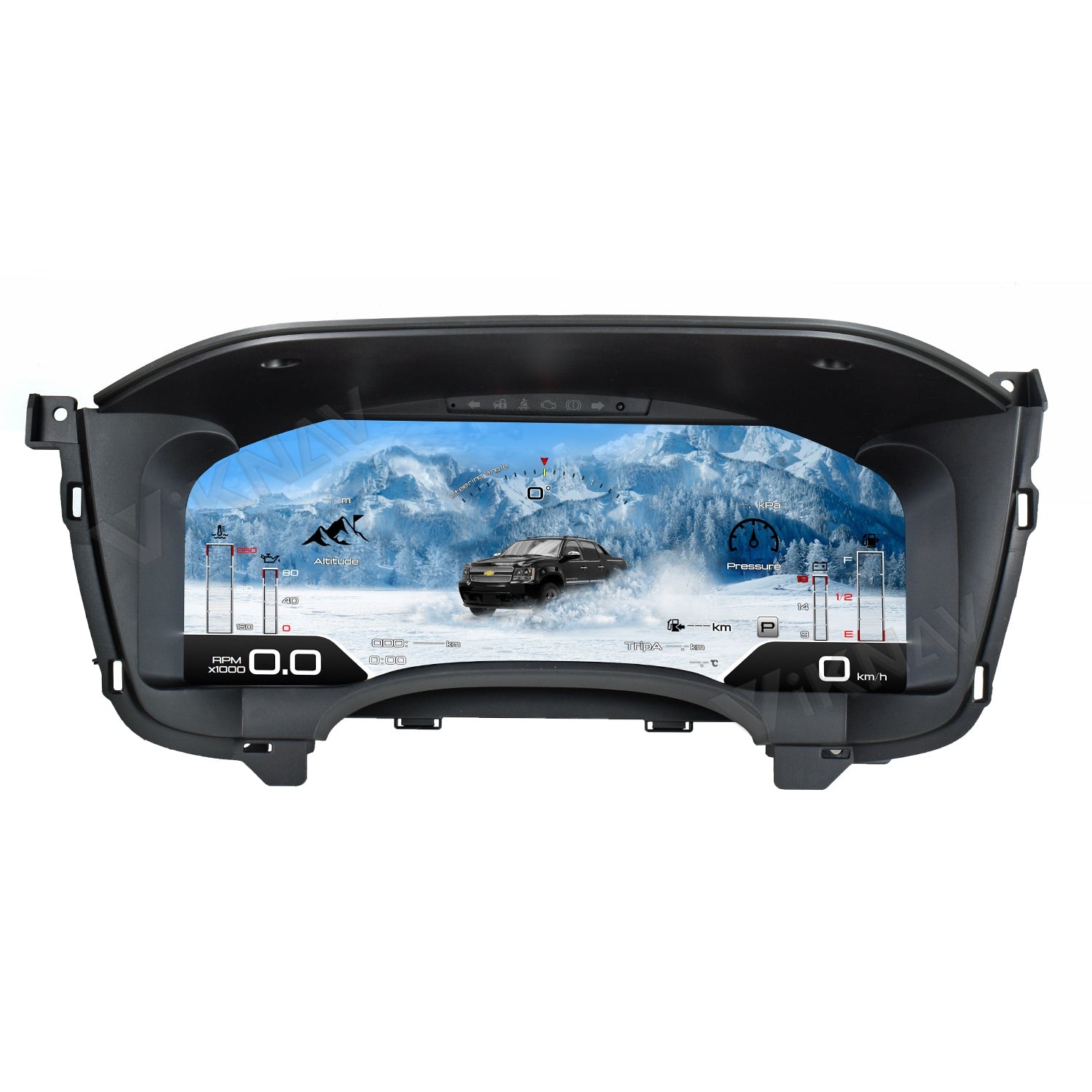 Viknav 15.1 Inch LCD Screen Car Digital Cluster For Chevrolet Silverado GMC Sierra 2007-2013 Upgrade Digital Instrument Automotive Replacement Speedometer Panel