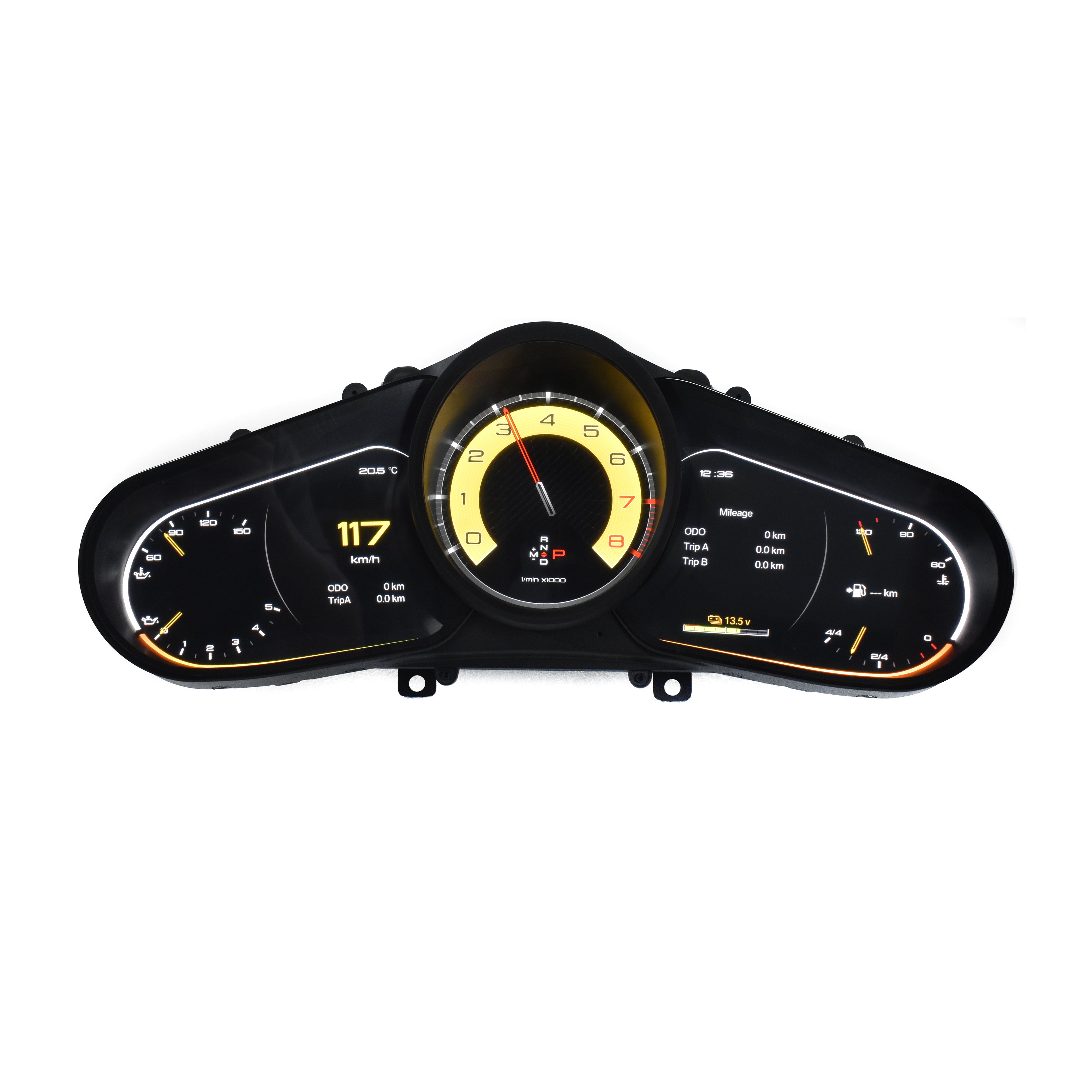 Viknav 12.3 Inch Digital Cluster Dashboard For Porsche Cayenne/911 2011 2012 2013 2014 2015 2016 LCD Digital Instrument Full Screen Upgrade Speedometer Panel Gauges Replacement Cockpit
