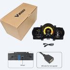 Viknav 12.3 Inch Digital Cluster Dashboard For Porsche Macan 2011 2012 2013 2014 2015 2016 2017 2018 LCD Digital Instrument Full Screen Upgrade Speedometer Panel Gauges Replacement Cockpit
