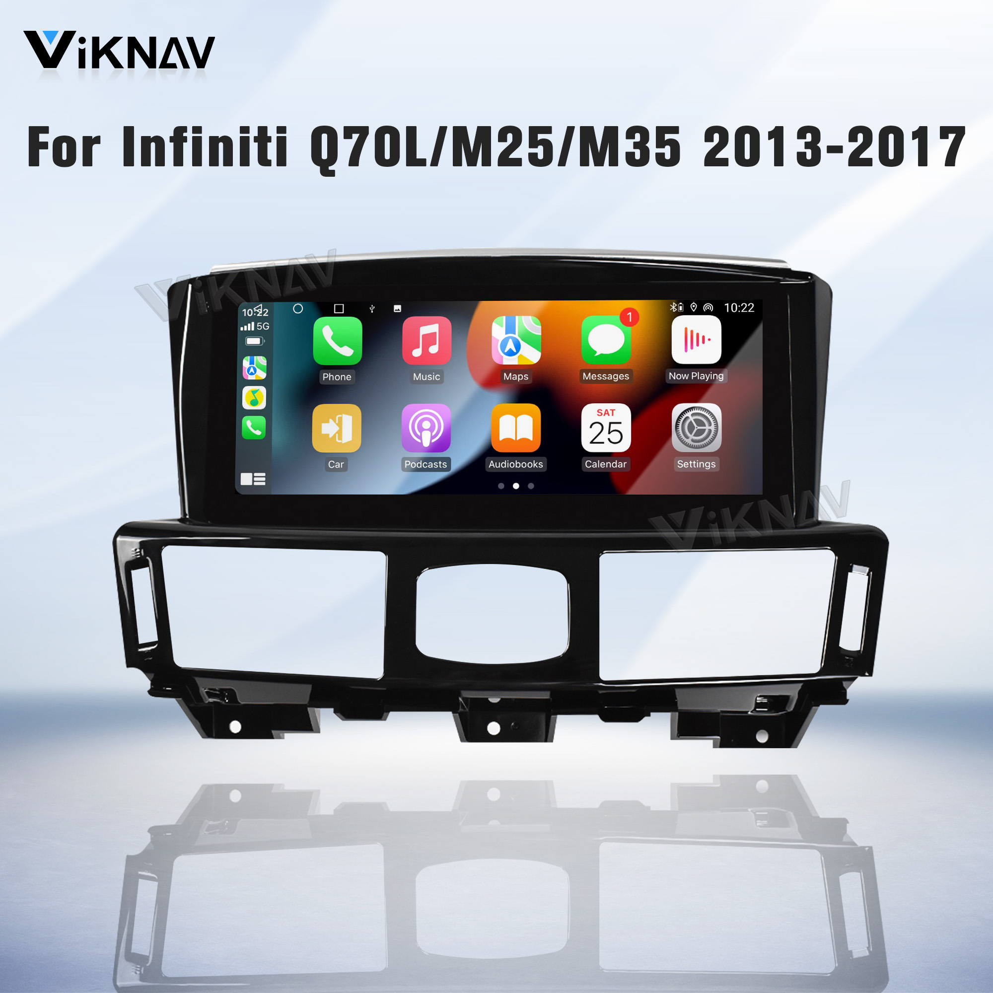 Viknav Android 10.25 inch Car Stereo For Infiniti Q70L/M25/M35/2013-2017 Wireless CarPlay & Android Auto GPS Navigation Head Unit