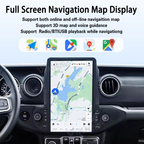 ViKNAV 13.6 Inch Android Car Radio For Jeep Wrangler 2018-2021 Multimedia Player Carplay Screen Navigation Head Unit