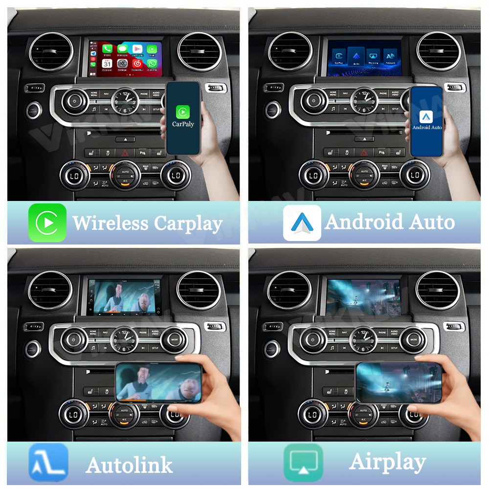 Viknav Linux System Decoder Box For Land Rover Discovery Sport 2015-2019 OEM Harman System Upgrade Interface Wireless Carplay Android Auto Decoder Box Autolink Airplay