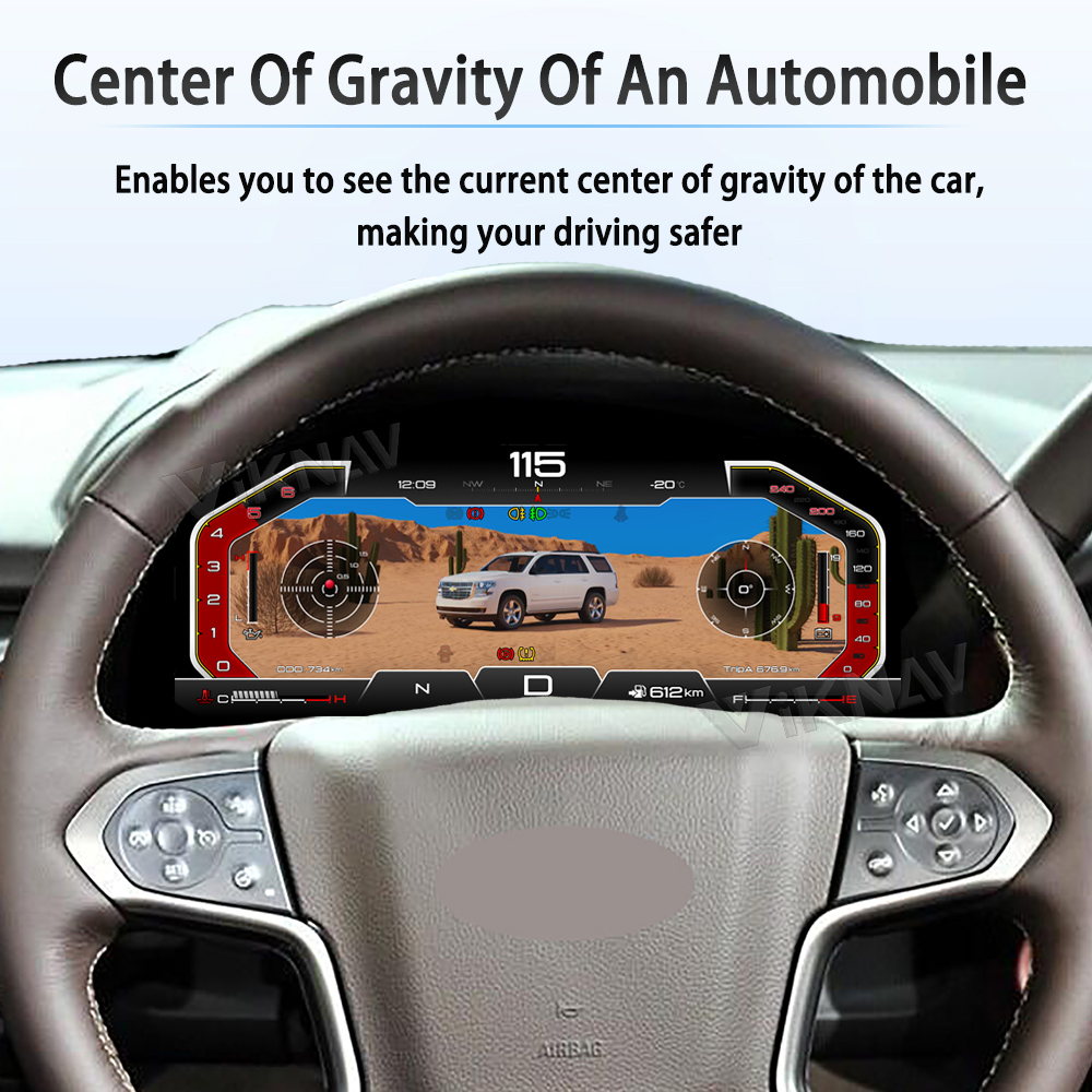Viknav 15.6 inch Touch Screen Android Car Radio For Chevrolet Tahoe Suburban GMC Yukon 2014-2020 Wireless Carplay GPS Navigation With 13 Inch Car Digital Cluster