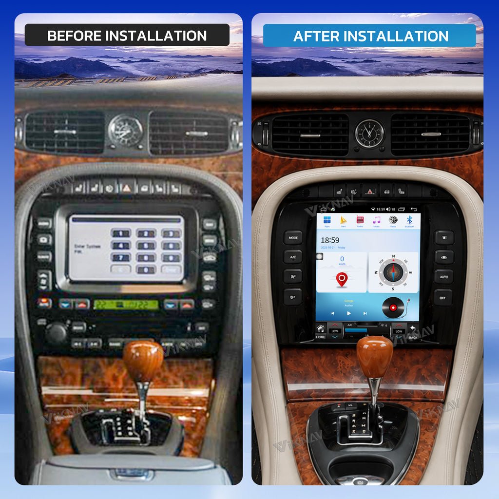 VIKNAV 9.7 Inch Android Car Radio For Jaguar XJ XJL 2004-2008 Auto Stereo Screen Upgrade Wireless Carplay GPS Navigation Multimedia Player