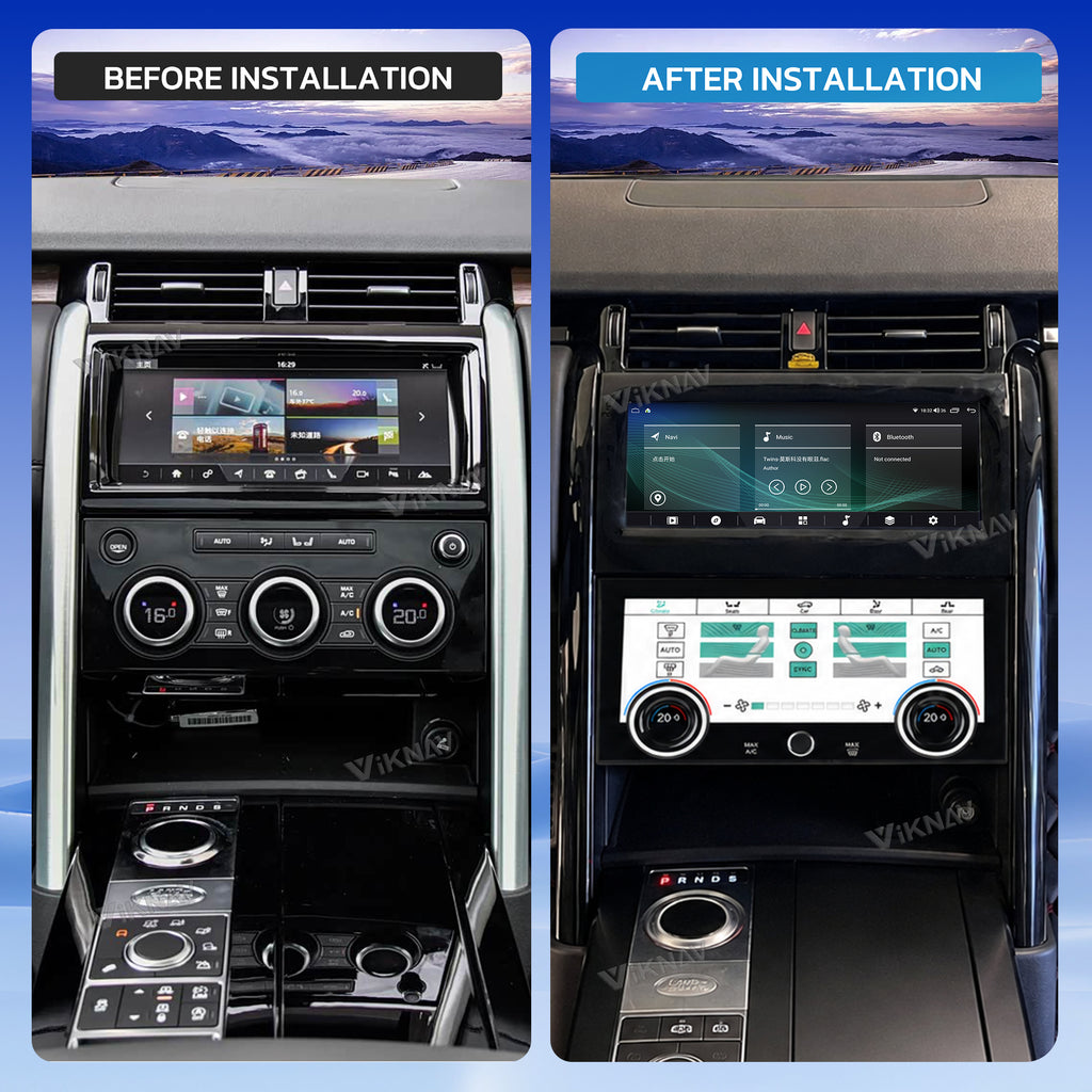 VIKNAV 10.25 Inch Android Car Radio And AC panel for Land Rover Range Rover Discovery 5 2017-2020 Auto Stereo Screen Upgrade Wireless Carplay GPS Navigation Multimedia Player