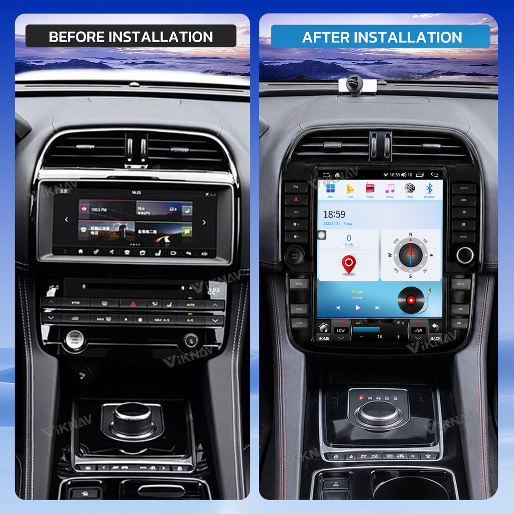 VIKNAV 12.1 Inch Android Car Radio For Jaguar F-PACE 2016-2019 Auto Stereo Screen Upgrade Wireless Carplay GPS Navigation Multimedia Player