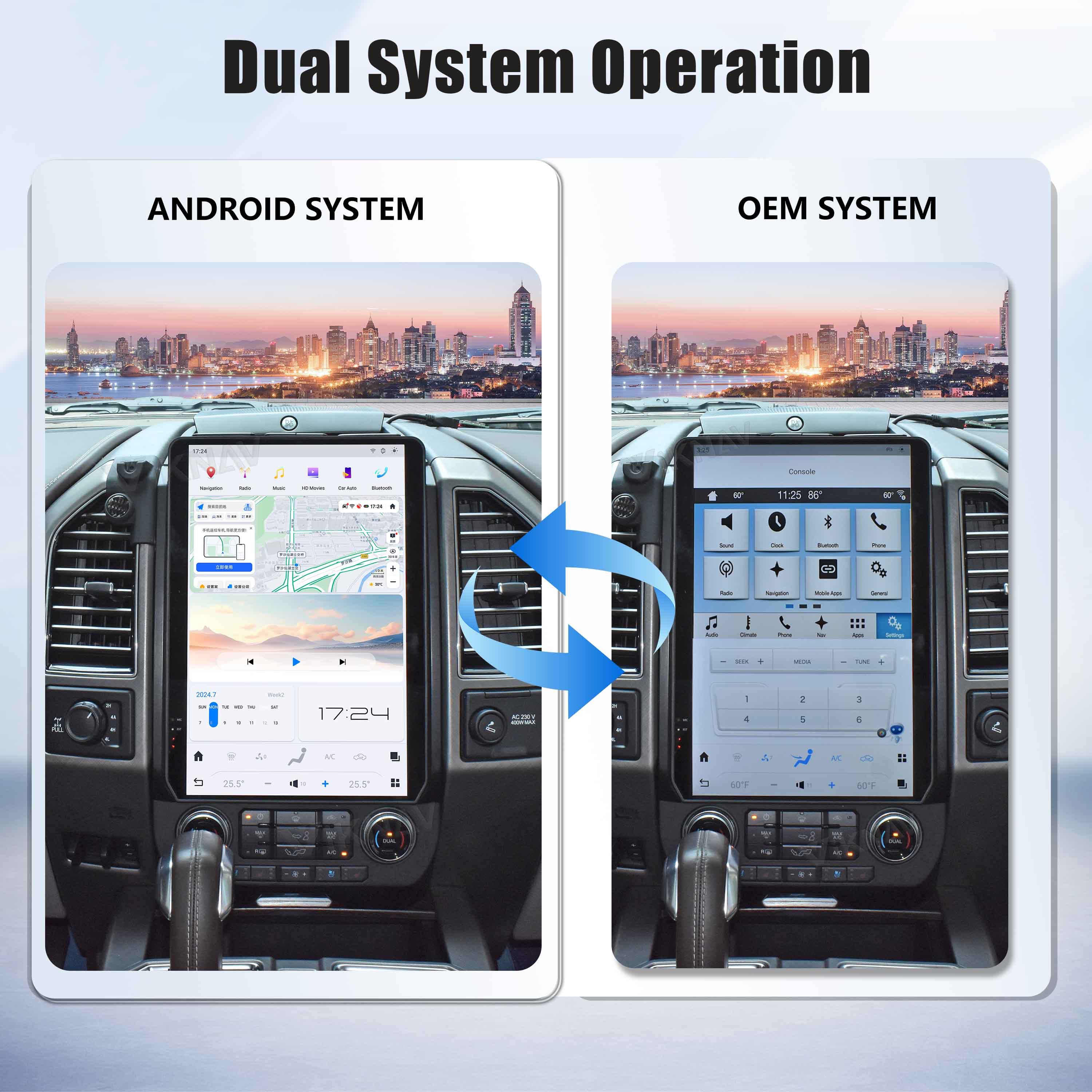 Viknav 14.4 Inch Car Radio Android and Digital Cluster Dashboard Panel Speedometer For Ford F150 Raptor 2015-2022 Stereo Wireless Carplay Android Auto Touch Screen GPS Navigation Multimedia Player