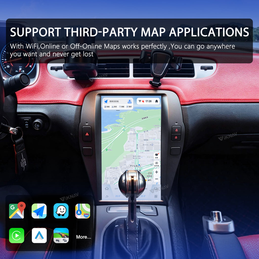 VIKNAV 12.1 Inch Android Car Radio for Chevrolet Camaro 2010 2011 2012 2013 2014 2015 Auto Stereo Screen Upgrade Wireless Carplay GPS Navigation Multimedia Player Head Unit