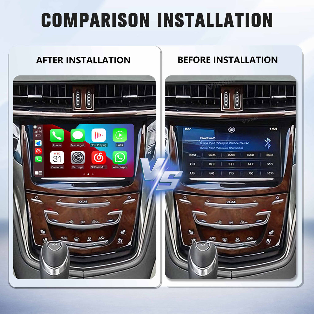 Viknav Linux System Decoder Box For Cadillac CTS 2014-2015 OEM Harman System Upgrade Interface Wireless Carplay Android Auto Decoder Box Autolink Airplay