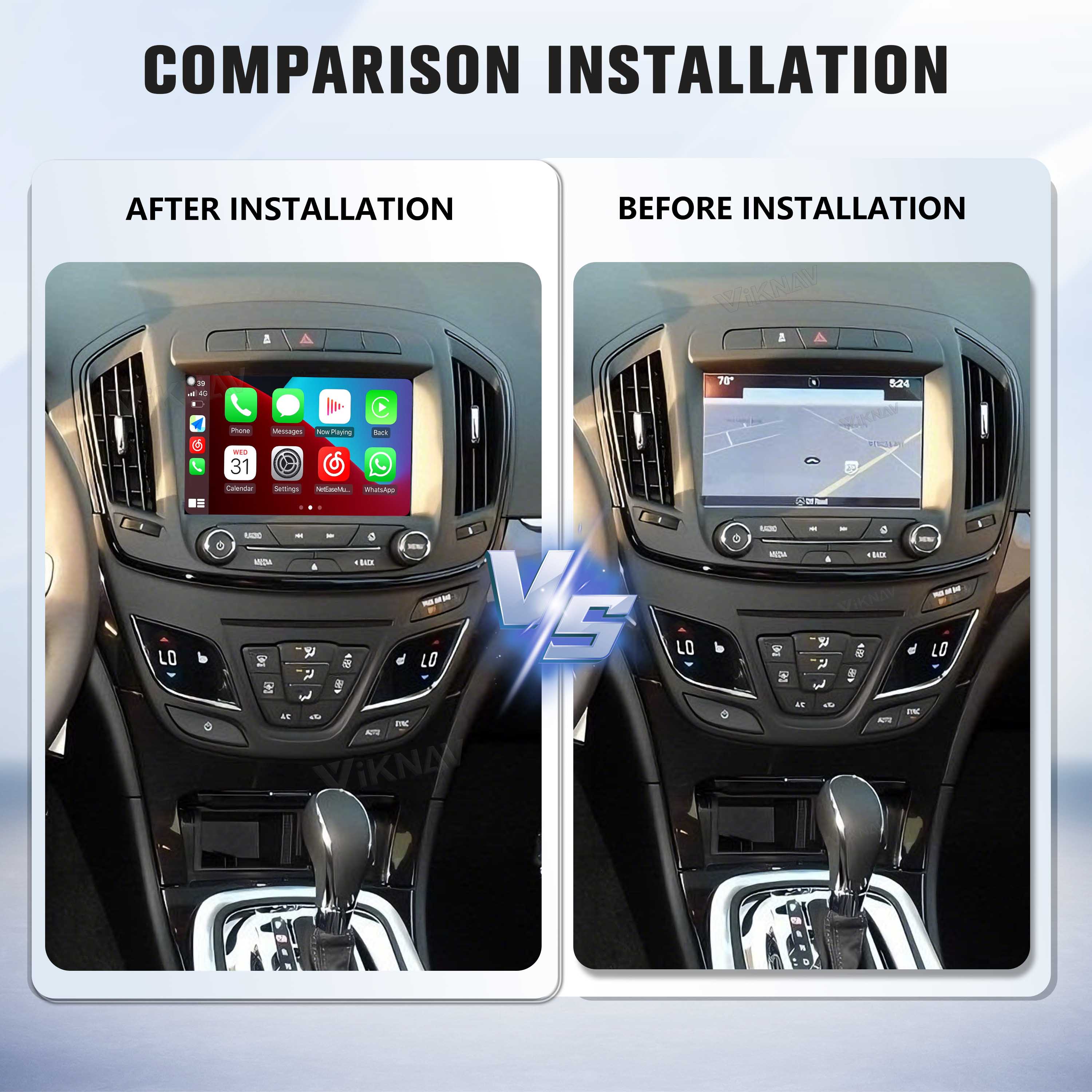 Viknav Linux System Decoder Box For Buick Regal 2014 2015 OEM Harman System Upgrade Interface Wireless Carplay Android Auto Decoder Box Autolink Airplay