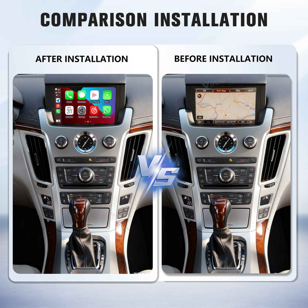 Viknav Linux System Decoder Box For Cadillac CTS 2009-2012 OEM Harman System Upgrade Interface Wireless Carplay Android Auto Decoder Box Autolink Airplay