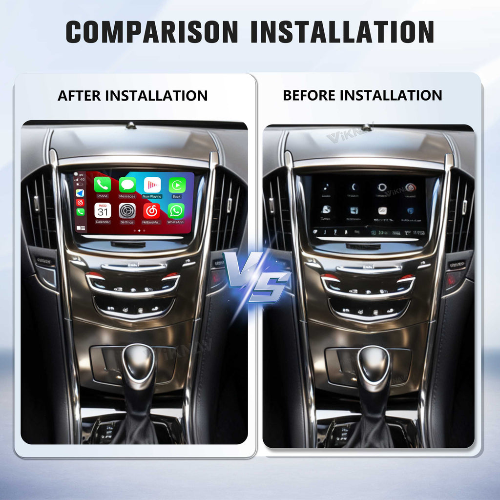 Viknav Linux System Decoder Box For Cadillac ATS-L 2014-2016 OEM Harman System Upgrade Interface Wireless Carplay Android Auto Decoder Box Autolink Airplay