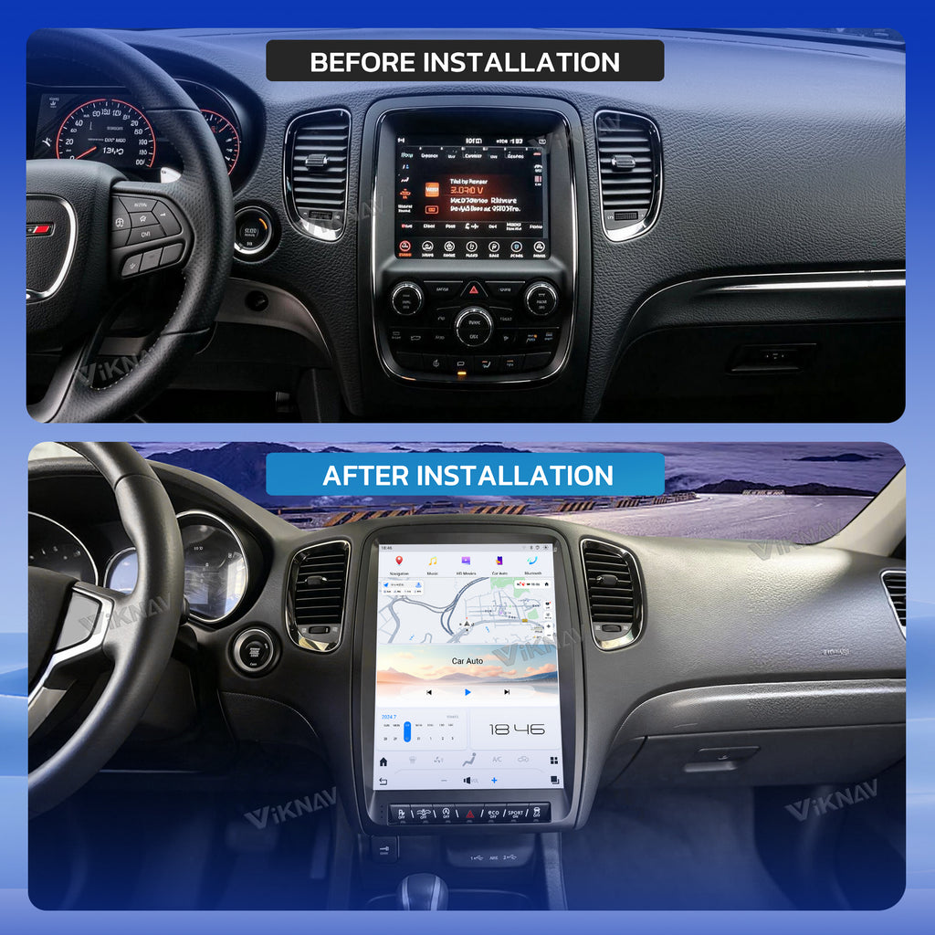VIKNAV 13.8 Inch Android Radio For Dodge Durango 2014-2016 Android Auto Wirless Carplay GPS Navigation Multimedia Player Autoradio Head Unit