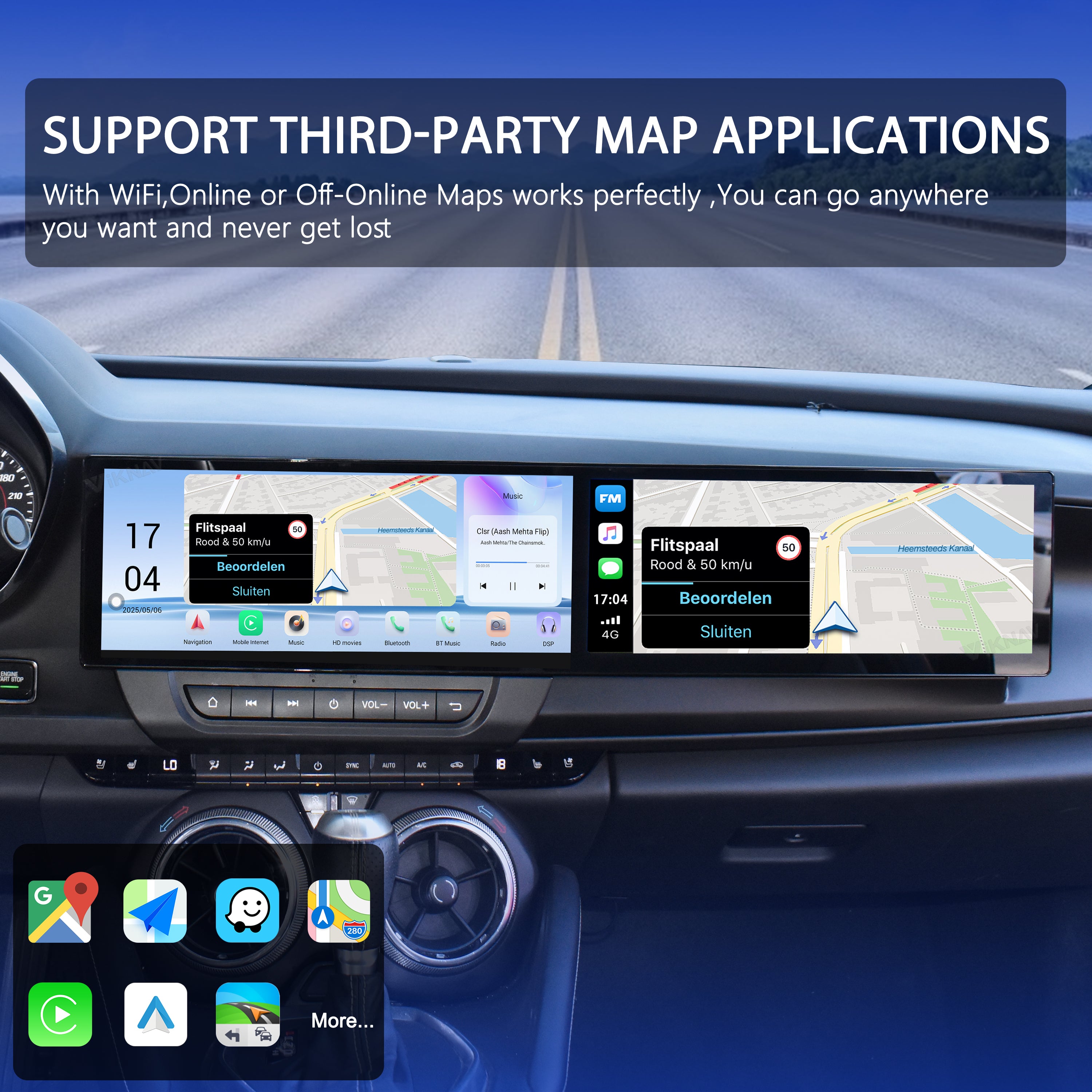 VIKNAV Dual 12.3 Inch Android Car Radio for Chevrolet Camaro 2016 2017 2018 2019 Auto Stereo Screen Upgrade Wireless Carplay GPS Navigation Multimedia Player Head Unit