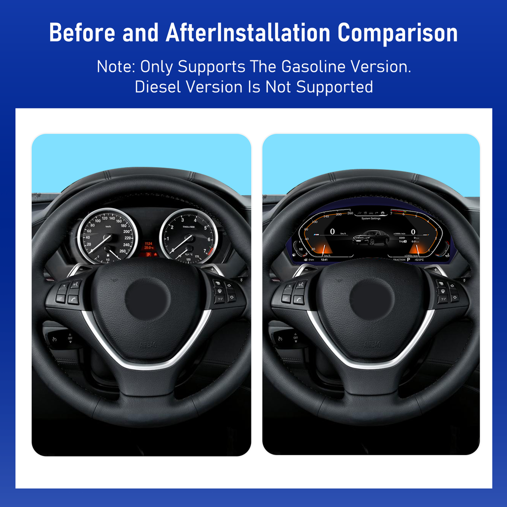 Viknav 11 inch Digital Gauge Cluster for BMW X1 E84 2009-2015 LCD Car Digital Speedometer Dashboard Panel
