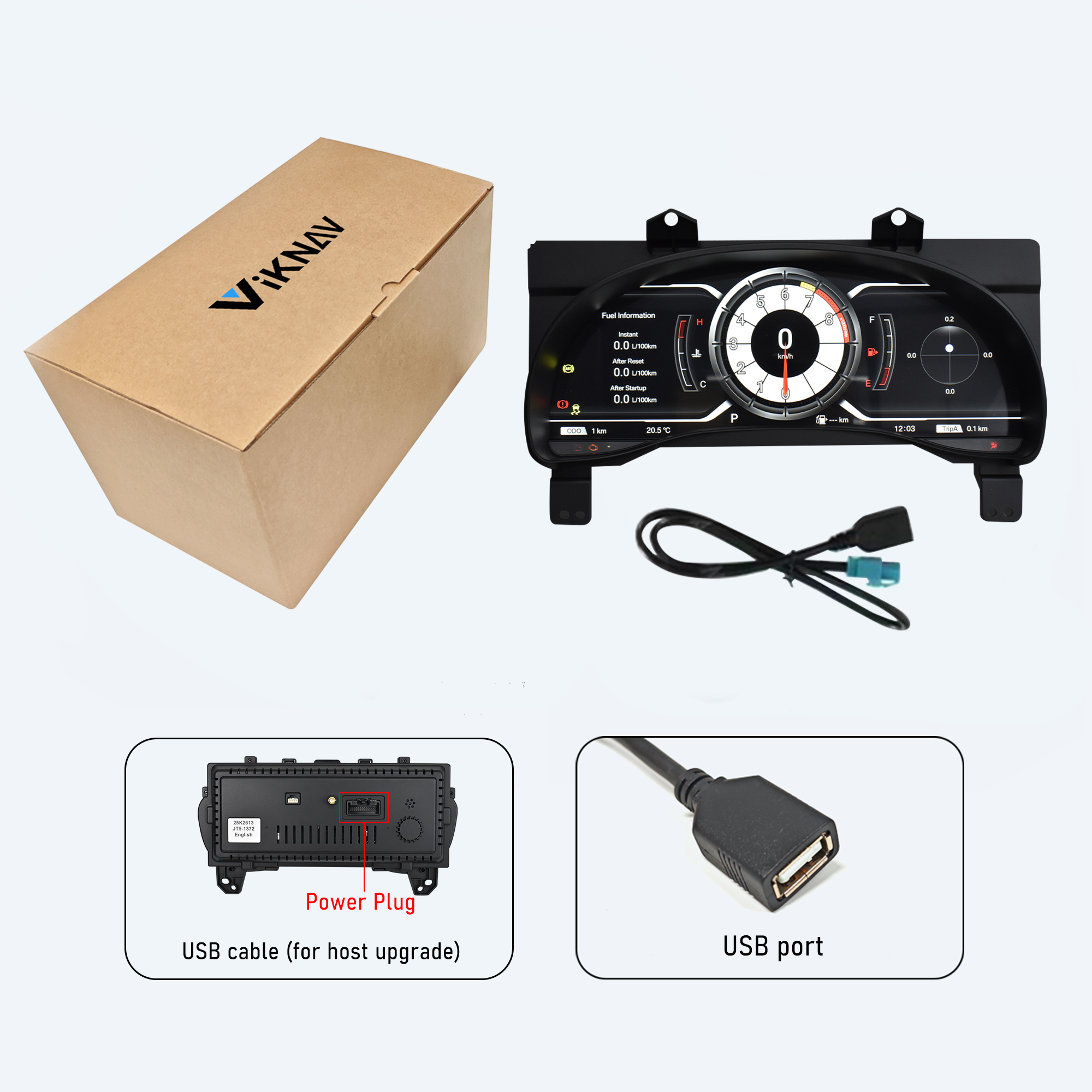 Viknav 13 inch Digital Gauge Cluster for Lexus RX 2009-2015 LCD Car Digital Speedometer Dashboard Panel