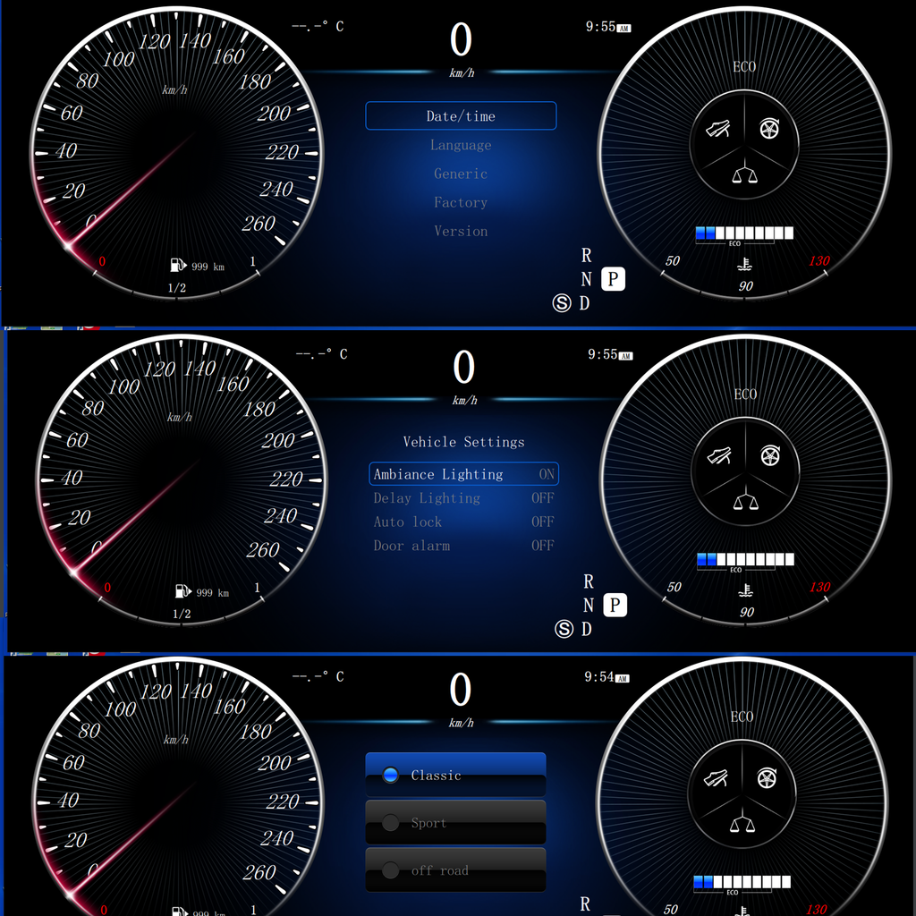 Viknav 12.3 Inch Digital Cluster Car Speedometer For Mercedes Benz GLK 2008-2015 Linux System Car Instrument Cluster Screen Instrument Replacement