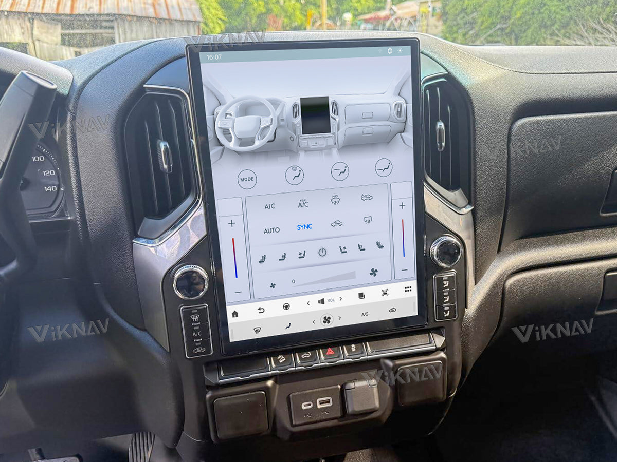 Touch screen controlled air conditioning