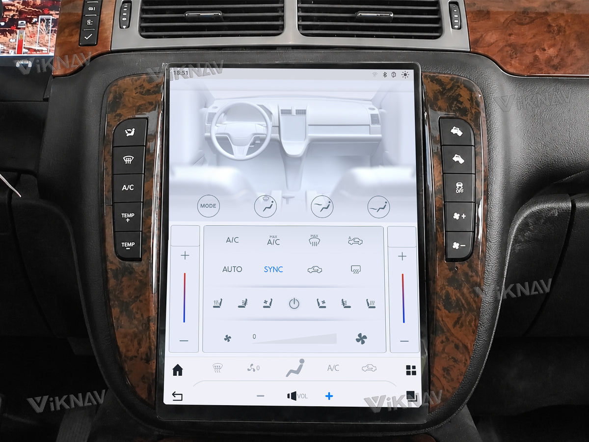 Touch screen controlled air conditioning