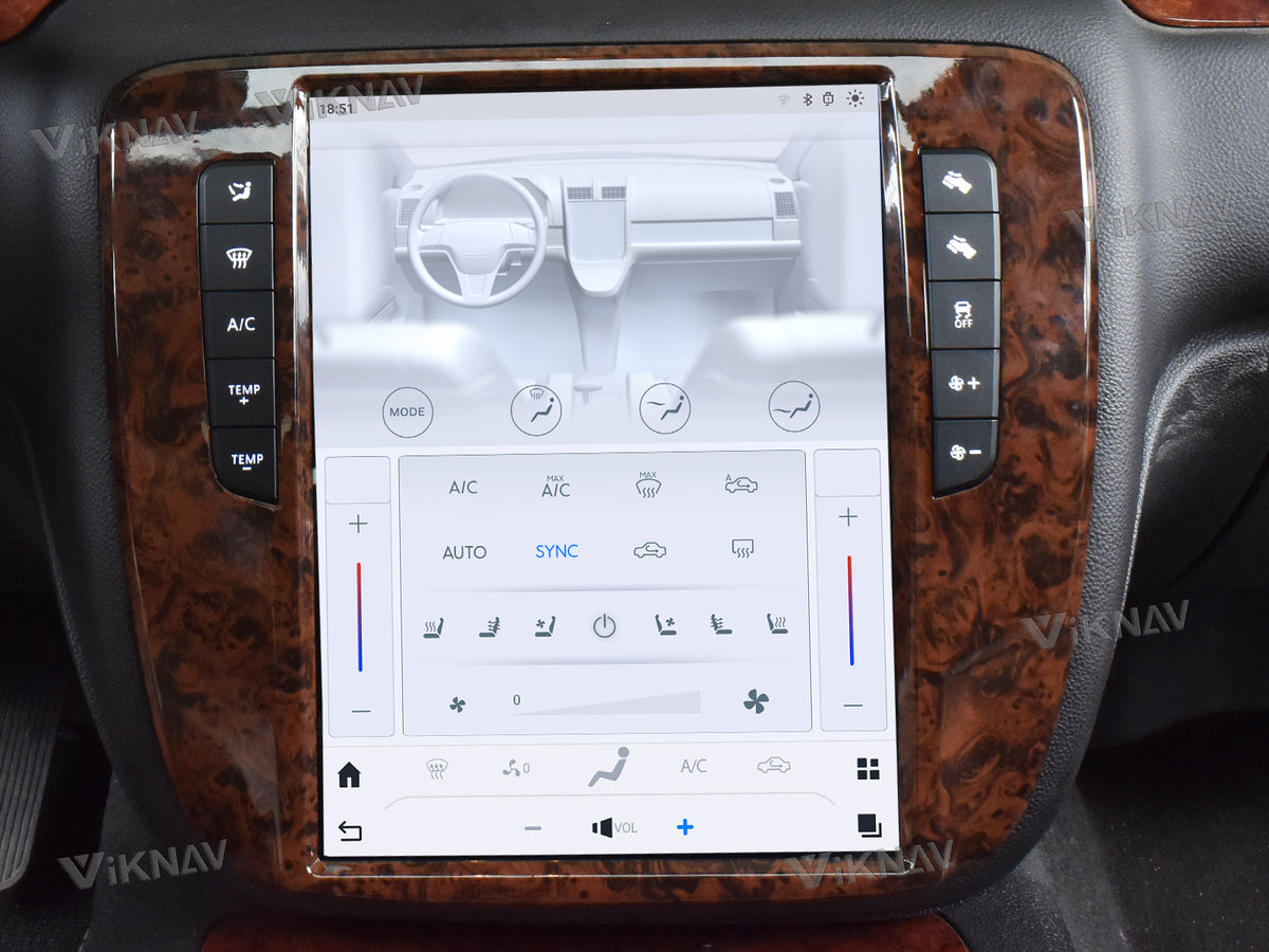 Touch screen controlled air conditioning