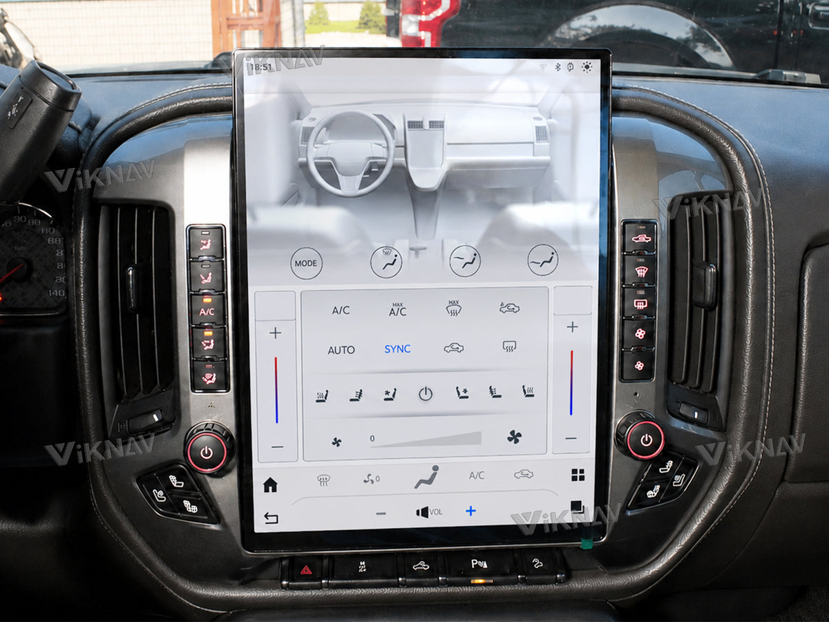 Touch screen controlled air conditioning