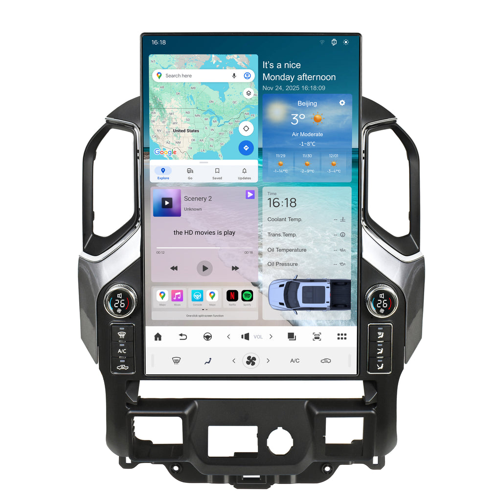 VIKNAV 17.2 Inch Android 14 Car Radio For Chevrolet Silverado GMC SIERRA 1500 2019-2025 Wireless Carplay Auto Stereo Screen Upgrade