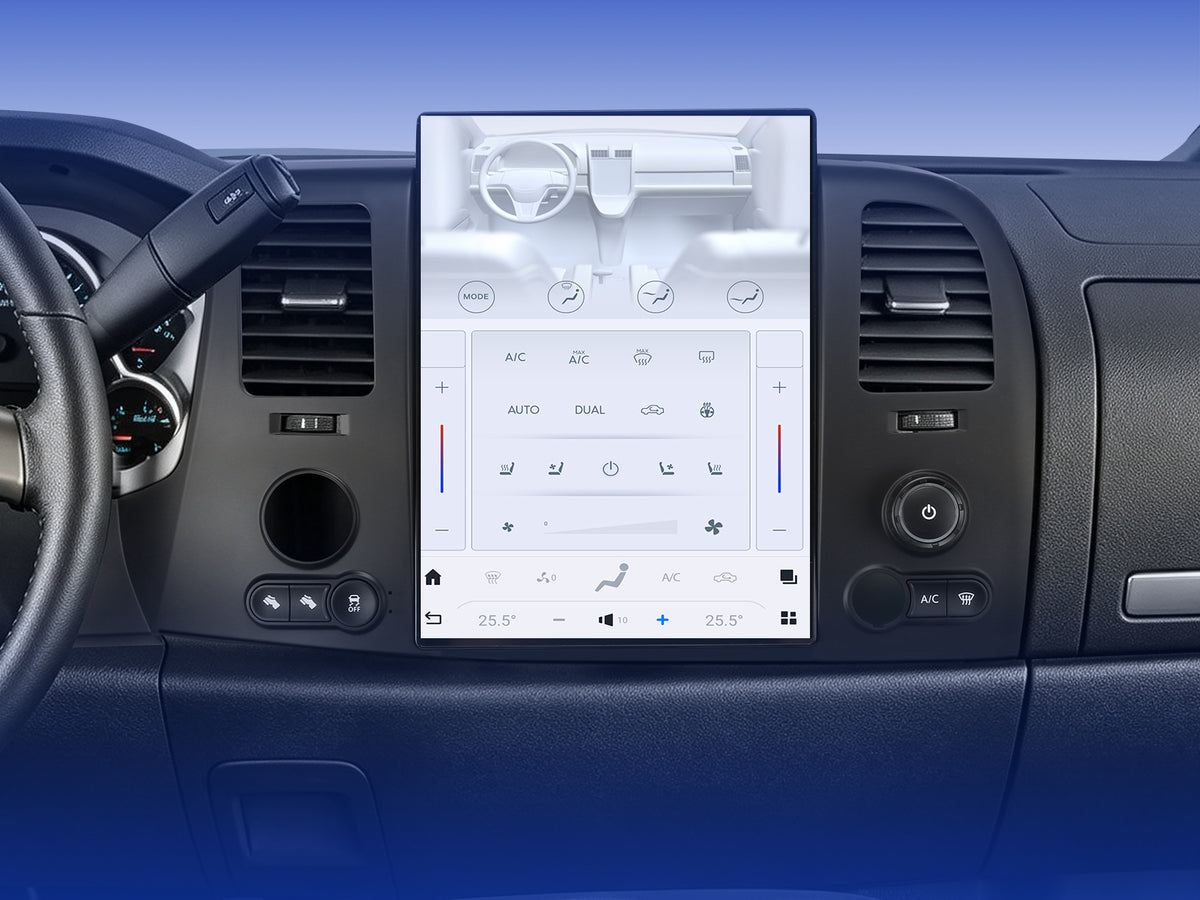 Touch screen controlled air conditioning