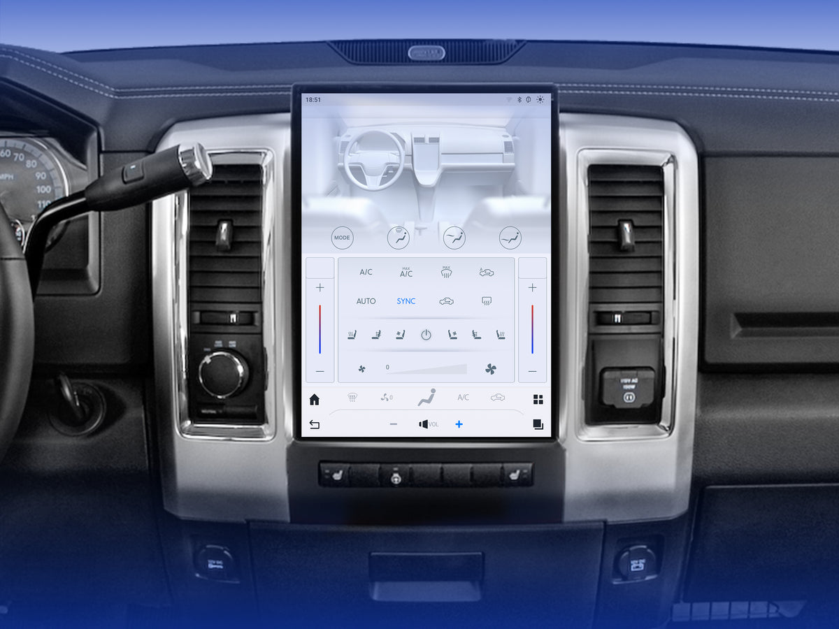 Touch screen controlled air conditioning
