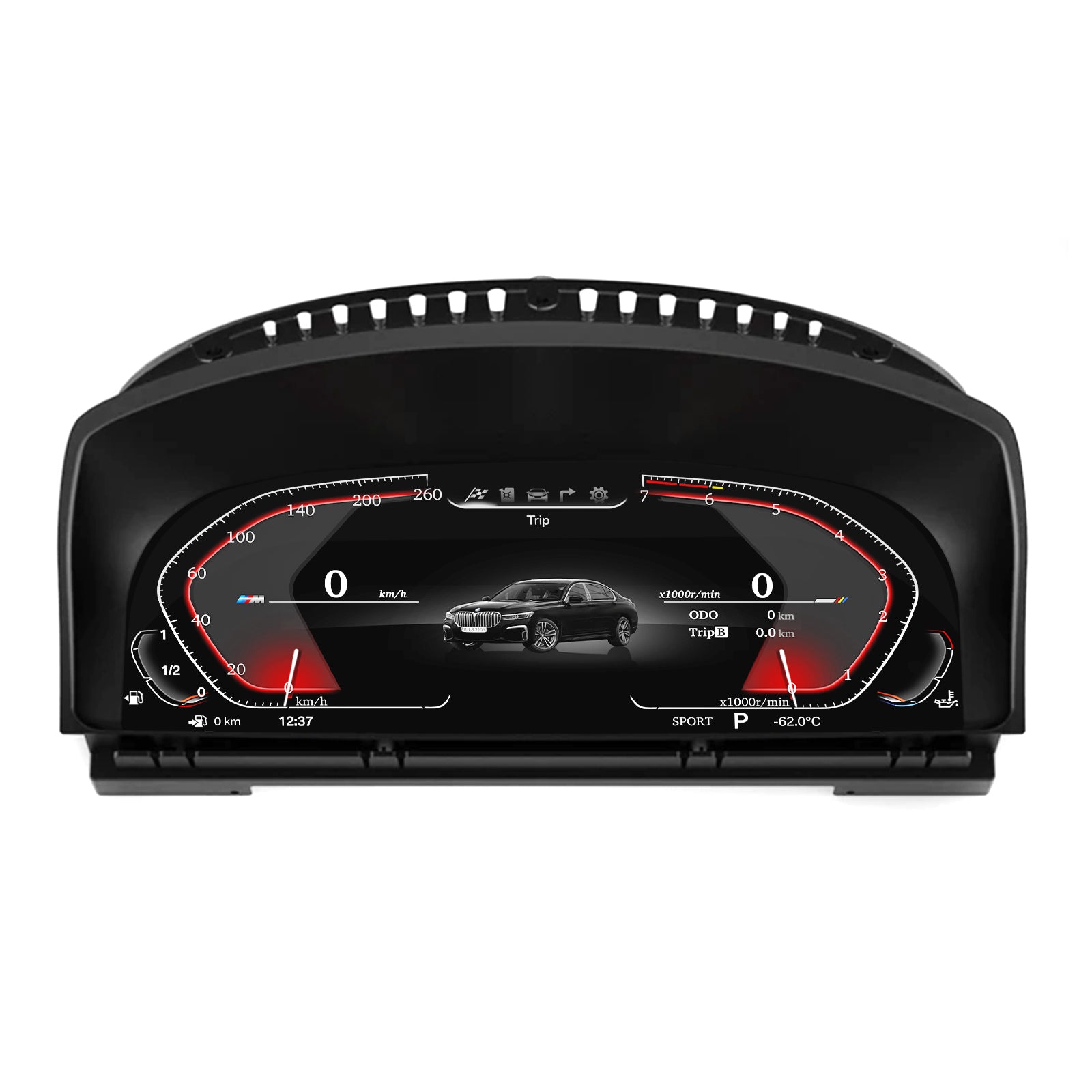 Viknav 12.3 inch Digital Gauge Cluster for BMW 7 Series E65 E66 2004-2008 LCD Car Digital Speedometer Dashboard Panel
