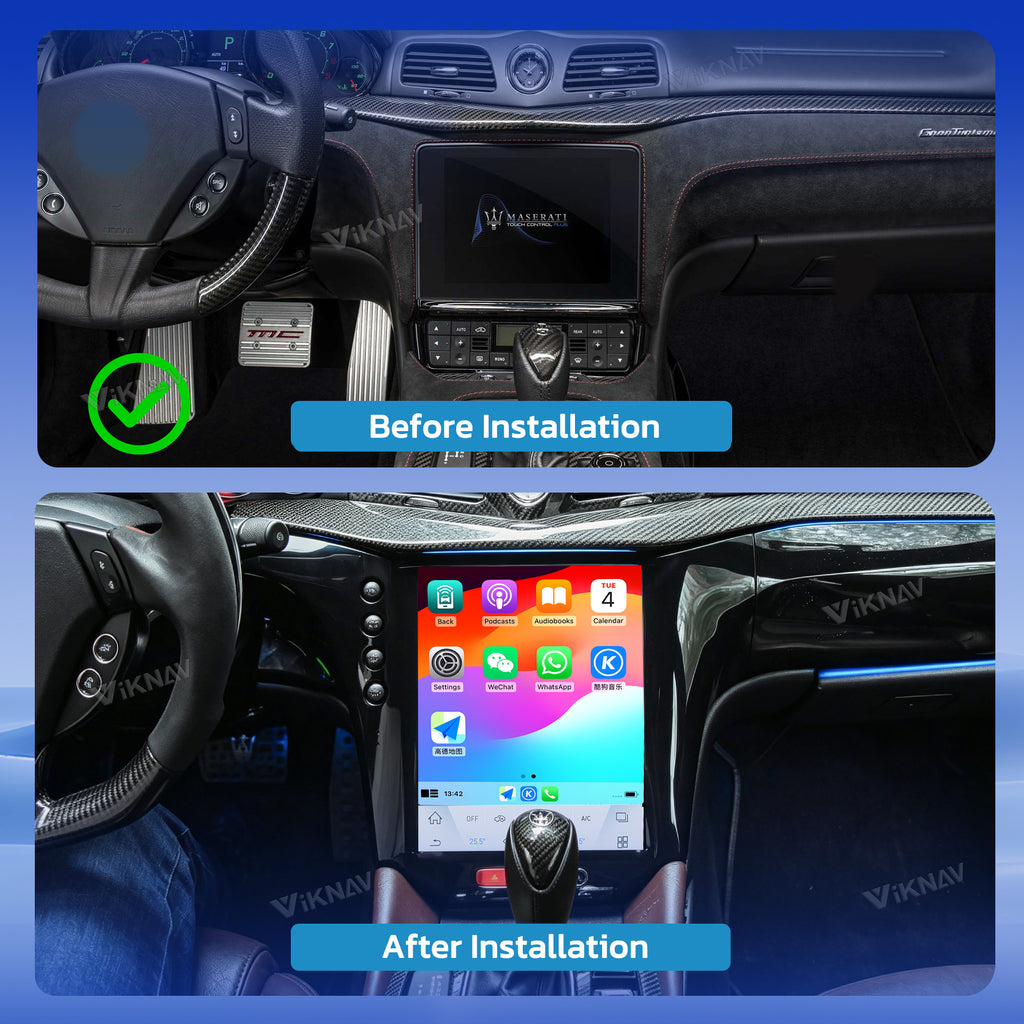 VIKNAV 13.9 Inch Car Radio For Maserati GT 2007-2017 Auto Stereo Wireless Carplay GPS Navigation Multimedia Player Touch Screen