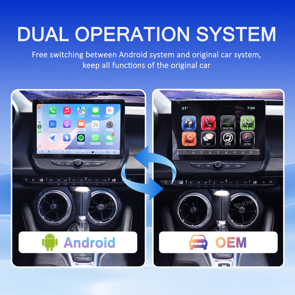 VIKNAV 11.5 Inch Android Car Radio for Chevrolet Camaro 2020 2021 2022 2023 2024 2025 Auto Stereo Screen Upgrade Wireless Carplay GPS Navigation Multimedia Player Head Unit