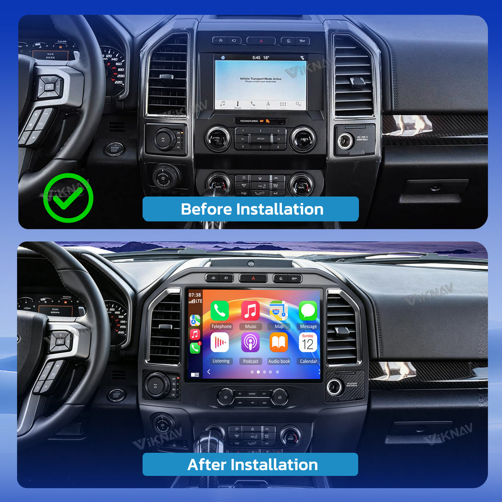 VIKNAV 13 Inch Android Car Radio For Ford F150 F250 F350 F450 Raptor 2015-2020 Auto Stereo Screen Upgrade