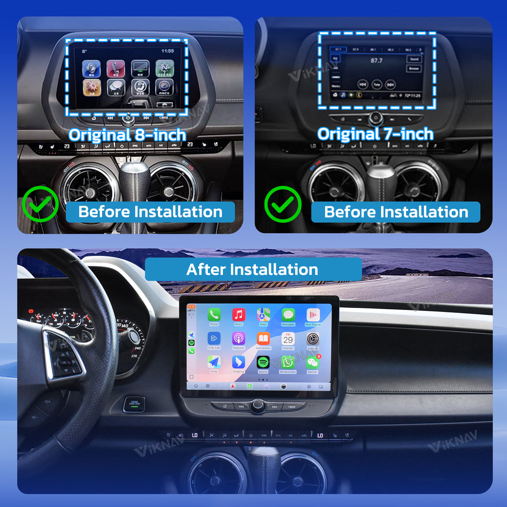 VIKNAV 11.5 Inch Android Car Radio for Chevrolet Camaro 2020 2021 2022 2023 2024 2025 Auto Stereo Screen Upgrade Wireless Carplay GPS Navigation Multimedia Player Head Unit