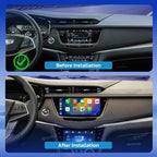 VIKNAV 10.25 Inch Android Car Radio for Cadillac XT5 XT6 2016 2017 2018 2019 2020 2021 2022 2023 Auto Stereo Screen Upgrade Wireless Carplay GPS Navigation Multimedia Player With AC Panel