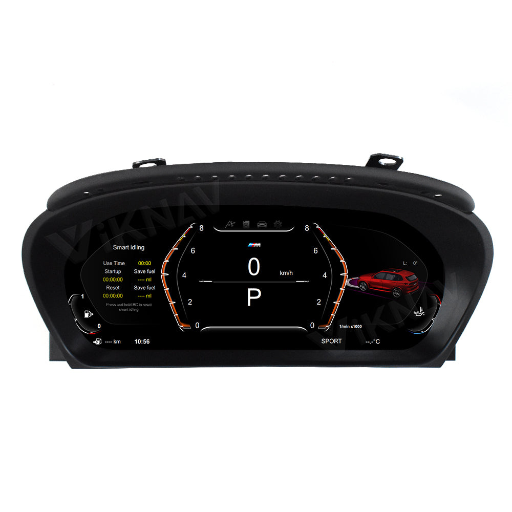 Viknav 12.3 inch Digital Gauge Cluster for BMW 5 Series E60 E61 E63 E64 2004-2009 LCD Car Digital Speedometer Dashboard Panel