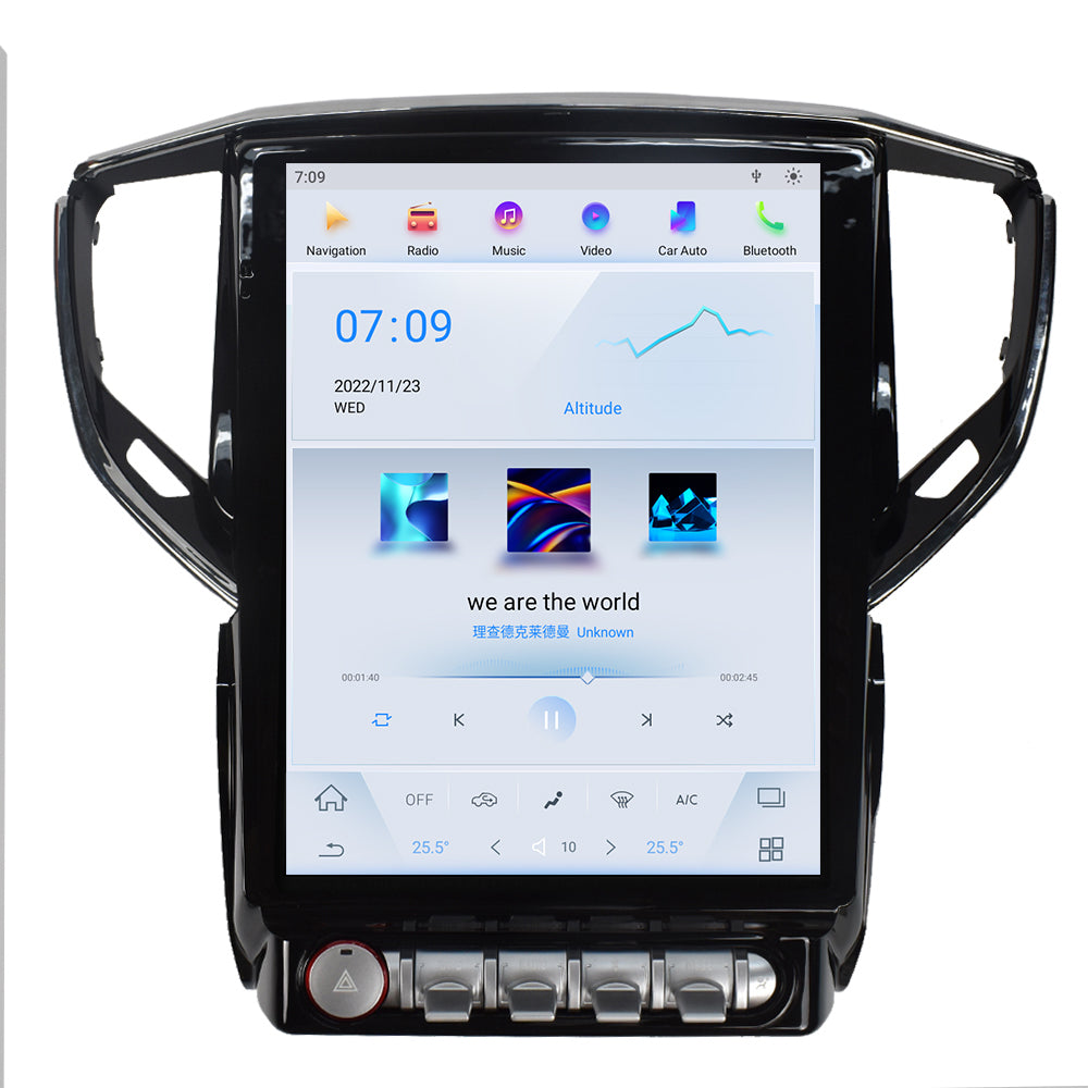 VIKNAV 12.3 Inch Touch Screen Android System Car Radio For Maserati Ghibli 2014-2019 Wireless Apple Carplay Multimedia Player GPS Navigation Head Unit