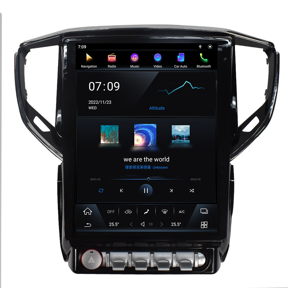 VIKNAV 12.3 Inch Touch Screen Android System Car Radio For Maserati Ghibli 2014-2019 Wireless Apple Carplay Multimedia Player GPS Navigation Head Unit