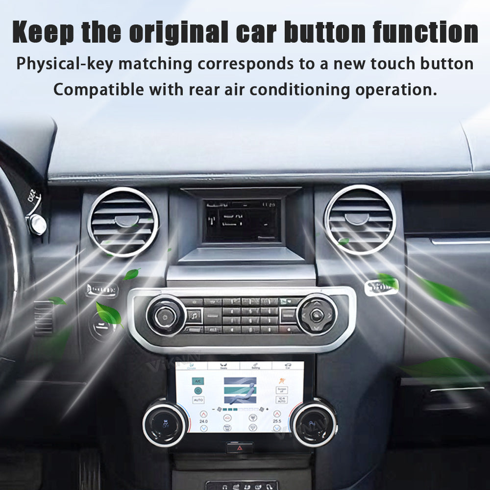 Viknav 10.4 Inch AC Panel Touch Screen For Land Rover Discovery 4 LR4 2009-2021 Digital Display Air Conditioning Switch Climate Control Dashboard