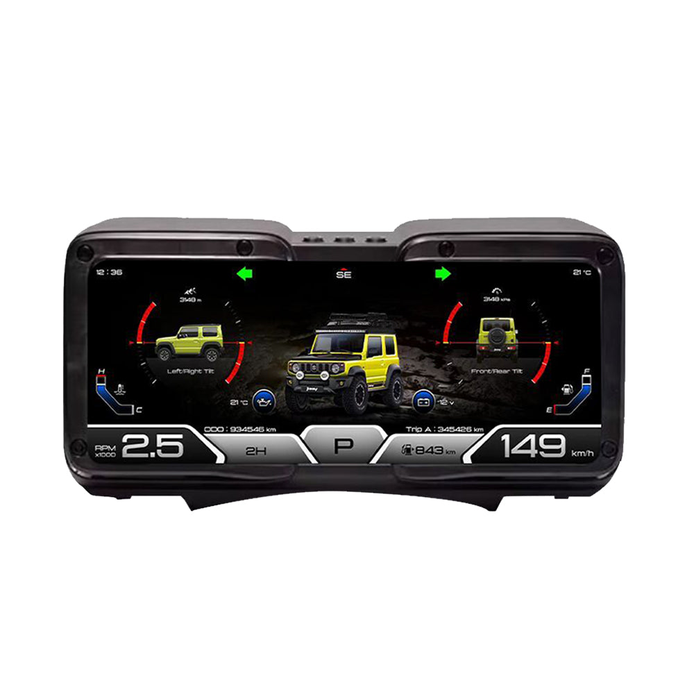 Viknav 12.3 Inch Digital Cluster Dashboard For Suzuki Jimny JB64 JB74 2019 2020 2021 2022 2023 2024 2025  LCD Digital Instrument Full Screen Upgrade Speedometer Panel Gauges Replacement Cockpit