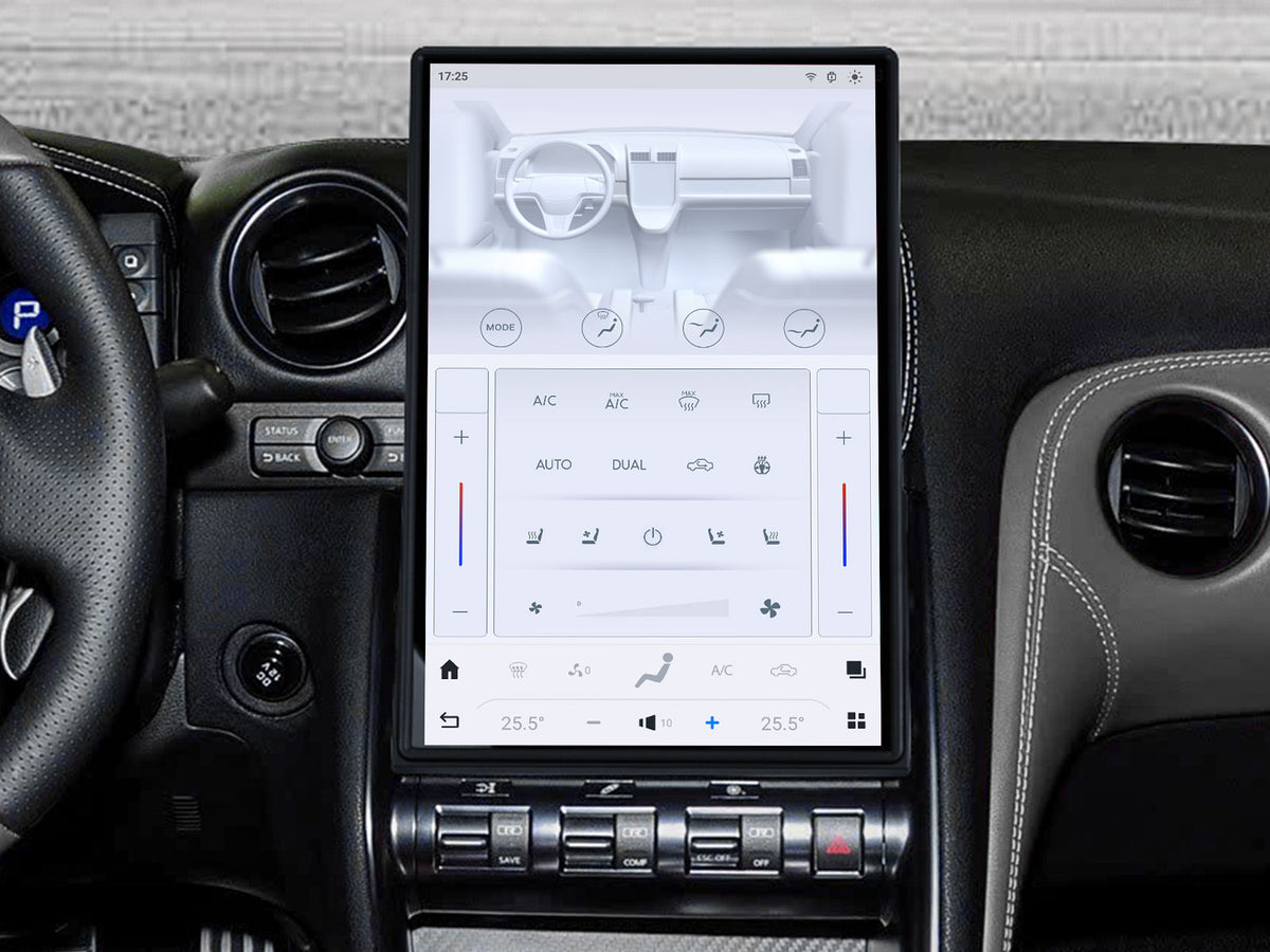 Touch screen controlled air conditioning