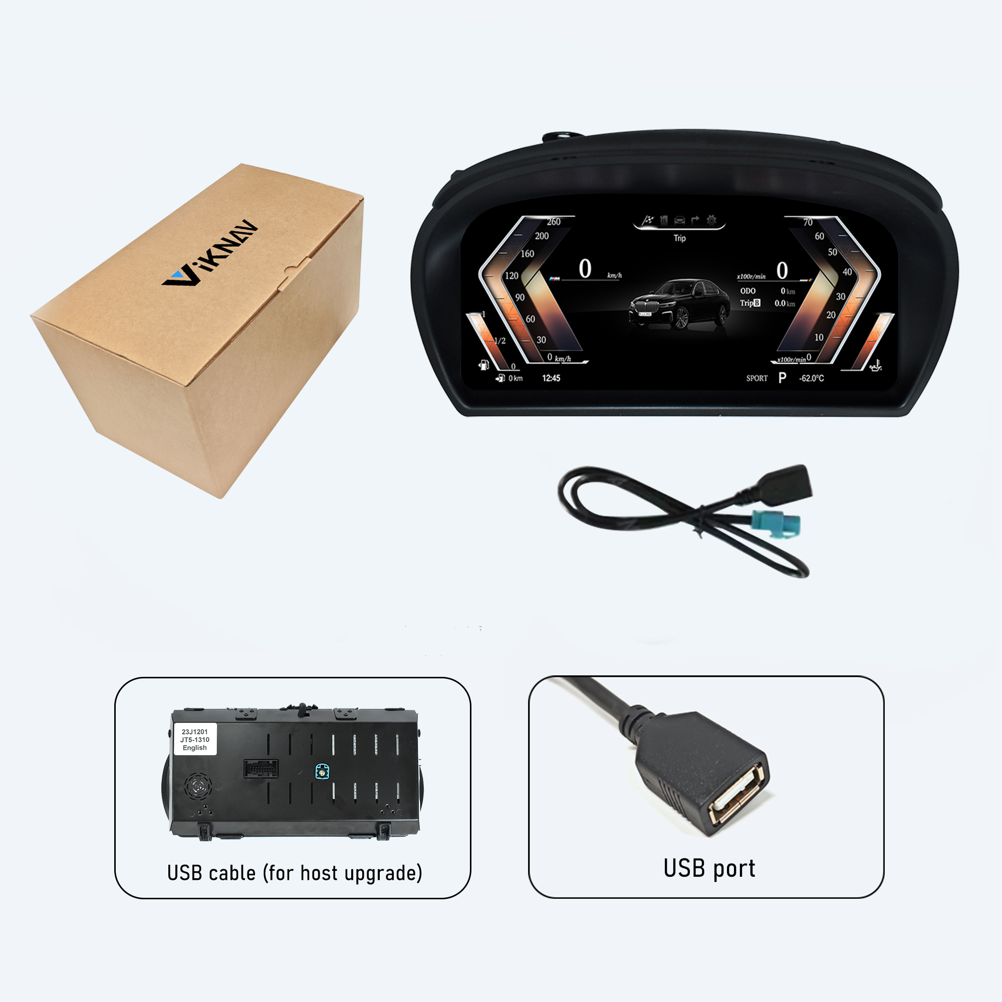 Viknav 11 inch Digital Gauge Cluster for BMW Z4 E89 2009-2016 LCD Car Digital Speedometer Dashboard Panel