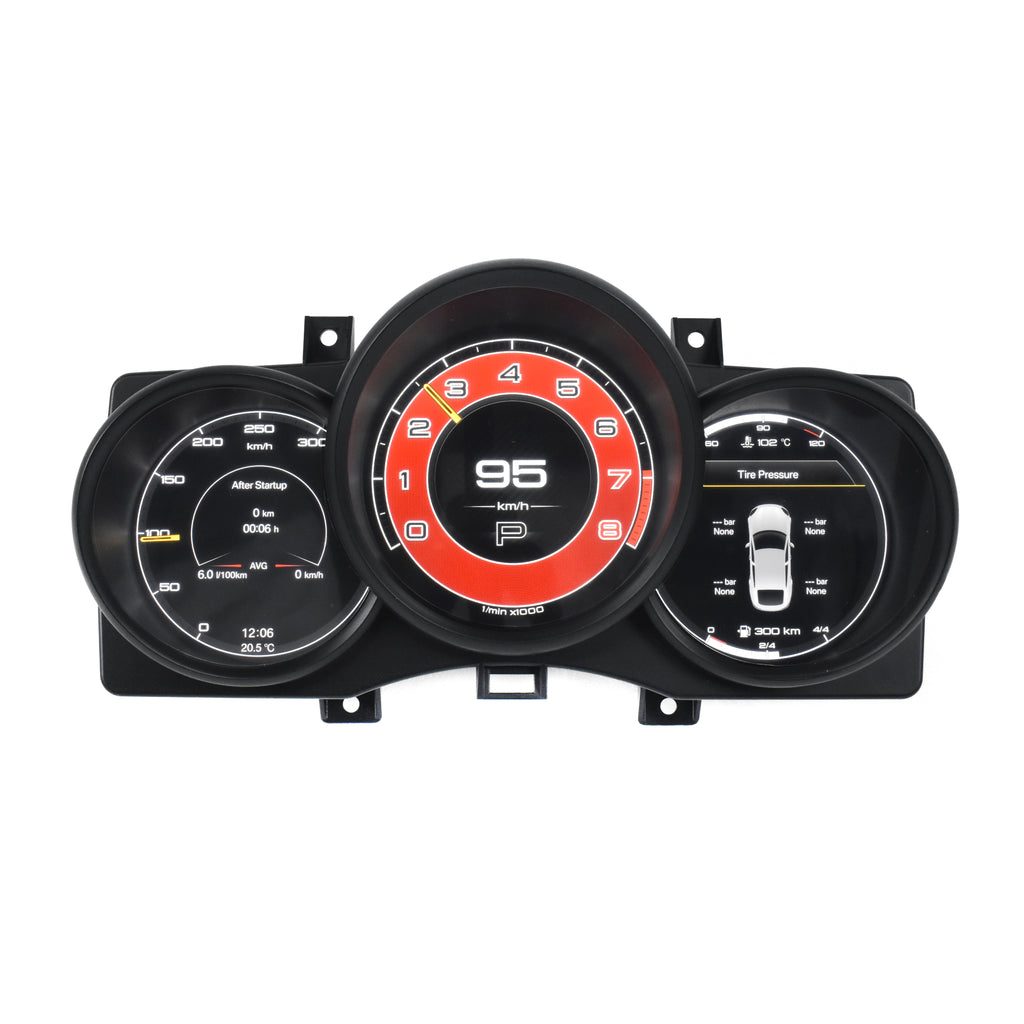 Viknav 12.3 Inch Digital Cluster Dashboard For Porsche Macan 2011 2012 2013 2014 2015 2016 2017 2018 LCD Digital Instrument Full Screen Upgrade Speedometer Panel Gauges Replacement Cockpit