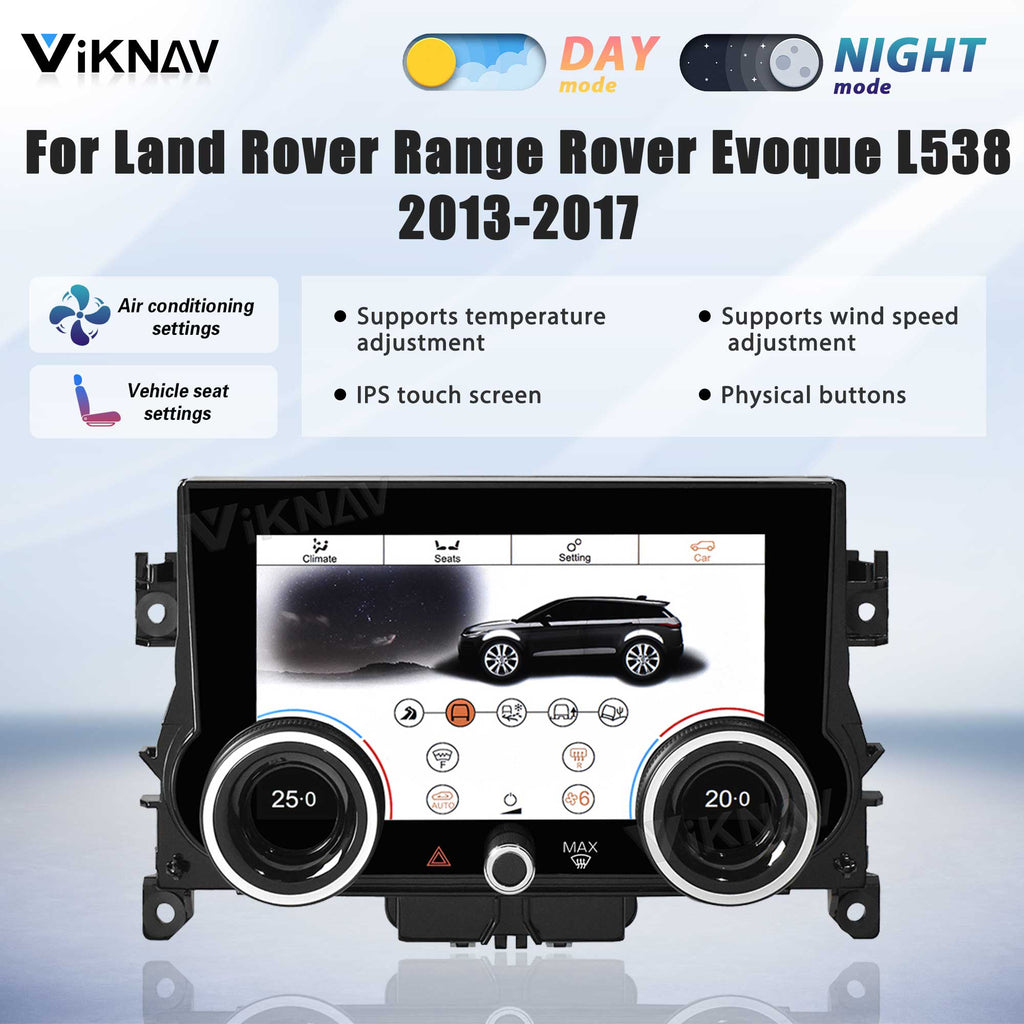 Viknav Digital AC Panel For Land Rover Range Rover Evoque L538 2013-2017 Air Conditioning Control AC Board Climate Temperature Control Touch Screen