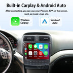 Viknav Android Car Stereo For Honda Accord Acura TSX 2004-2008 Car Radio Wireless Carplay Android Auto GPS Navigation Multimedia Player Head Unit 128GB
