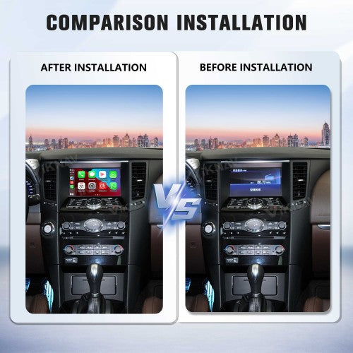 Viknav Linux System Decoder Box for Infiniti FX 2009-2013 Wireless CarPlay Android Auto Upgrade Interface Retain OEM CUE Screen & Functions