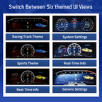 Viknav 12.1 Inch Digital Cluster Dashboard For Chevrolet Camaro 2010 2011 2012 2013 2014 2015 LCD Digital Instrument Full Screen Upgrade Speedometer Panel Gauges Replacement Cockpit
