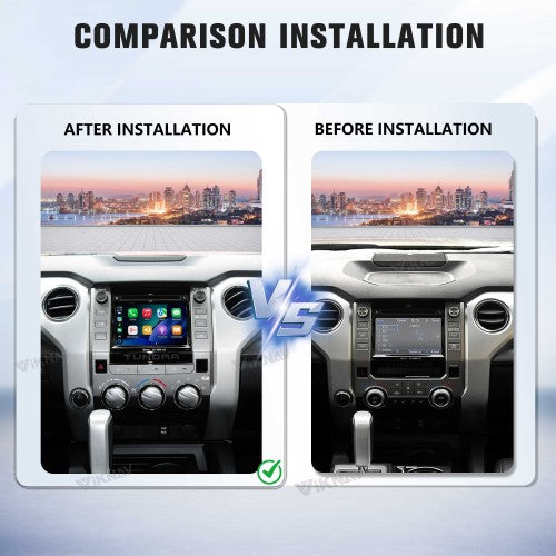 Viknav Linux Interface Box for Toyota Tundra 2014-2017 Wireless CarPlay Android Auto GPS Navigation Original Car Radio Screen